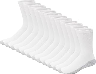 Hanes Men's Double Tough Crew Socks, 12-Pair Pack