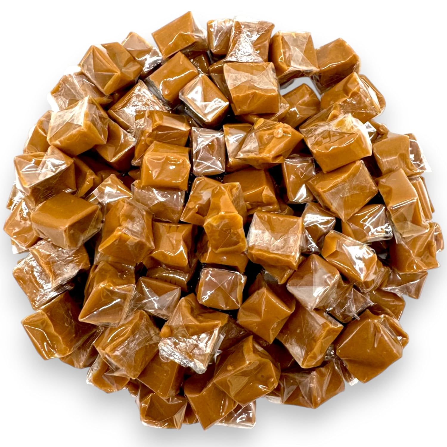 Sea Salt Caramel Cubes –1.5 lbs Luxurious Gourmet Experience of Sweet and Salty-Individually Wrapped Soft Silky Caramel Chews(24 oz)