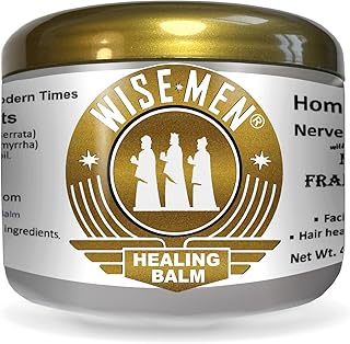 Wise Men Healing Balm with Myrrh and Frankincense Essential Oils for Neuropathy, Sciatica and Nerve Pain Massage and Skin Moisturizing