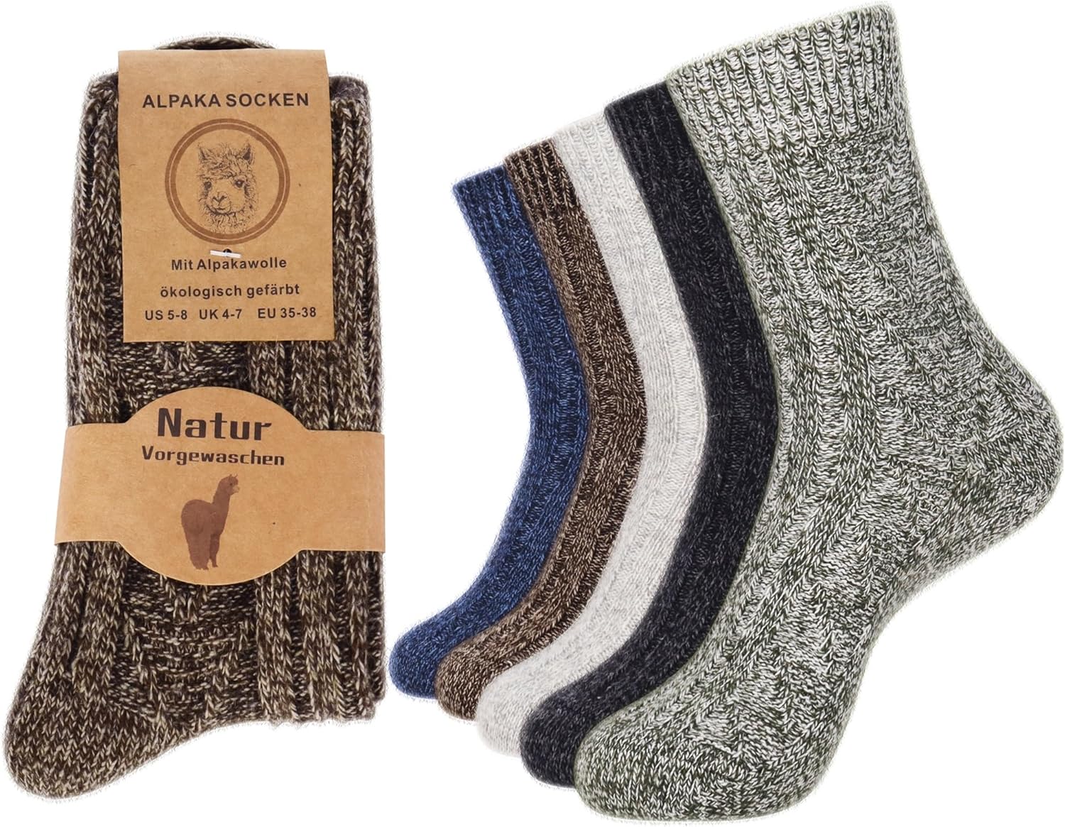 Jeasona Alpaca Wool Socks Women Hiking Socks Warm Winter Thick Gifts for Women Mom