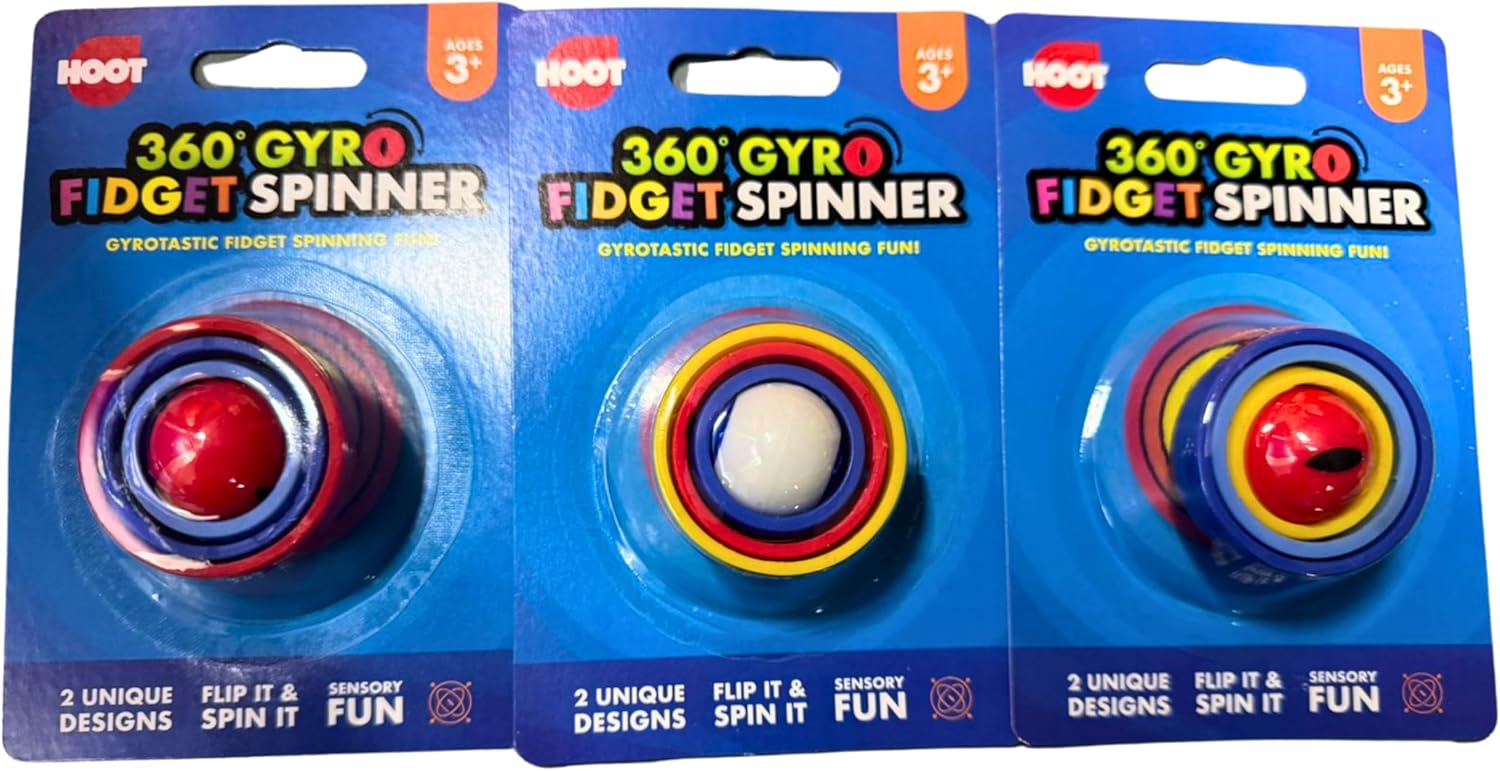 3Pcs Random Handheld 360° Eye Spinner Toy – Durable Plastic, Colorful Eyeball Design for Sensory Play, Ages 3+ Size-5cm