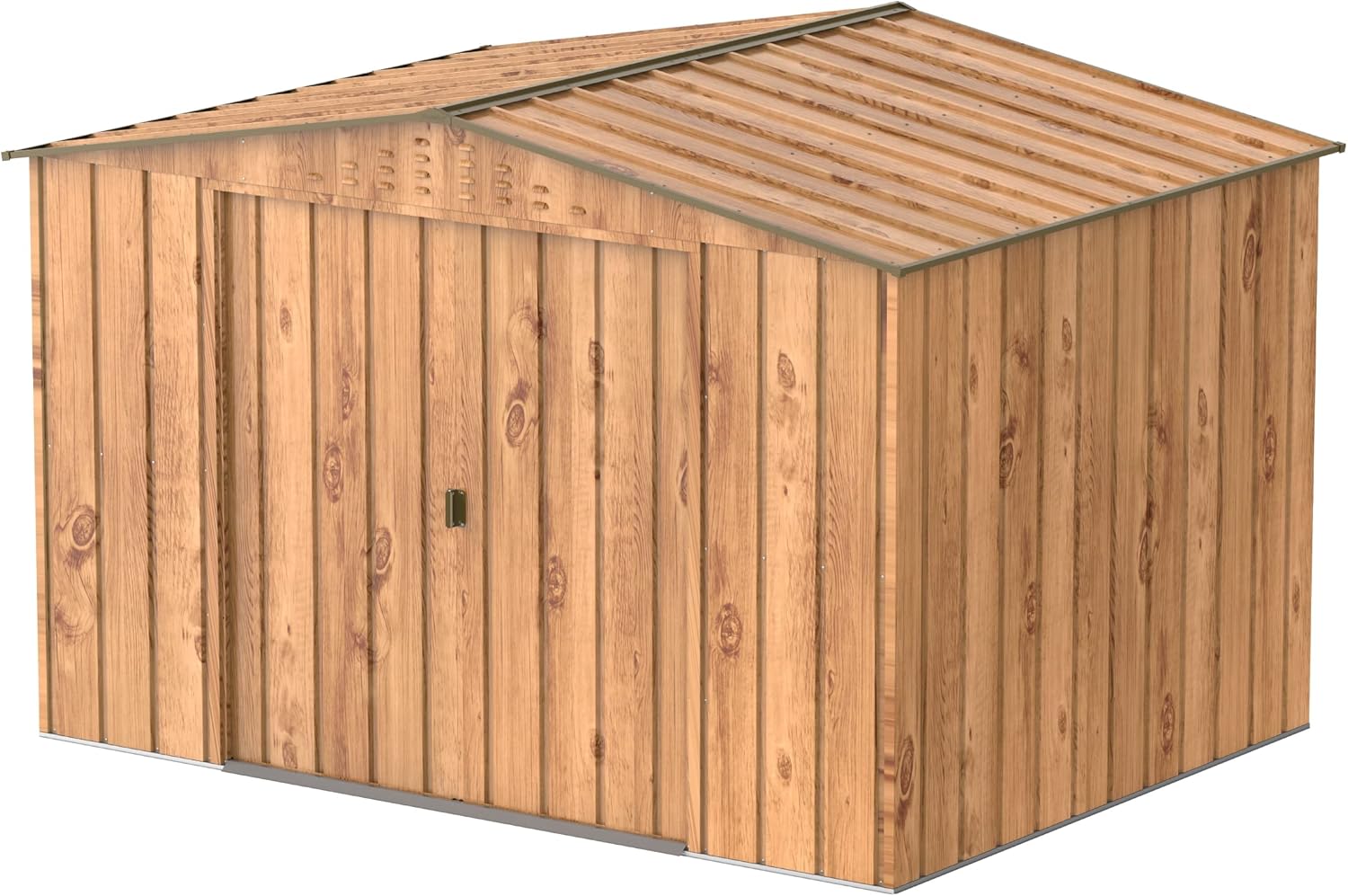 Duramax TOP 10x8 Metal Garden Storage Shed (7.83 m²), Hot-Dipped Galvanized Steel Tool Shed, All Weather Resistant with Reinforced Roof Structure, Maintenance-Free Outdoor Storage House, Woodgrain
