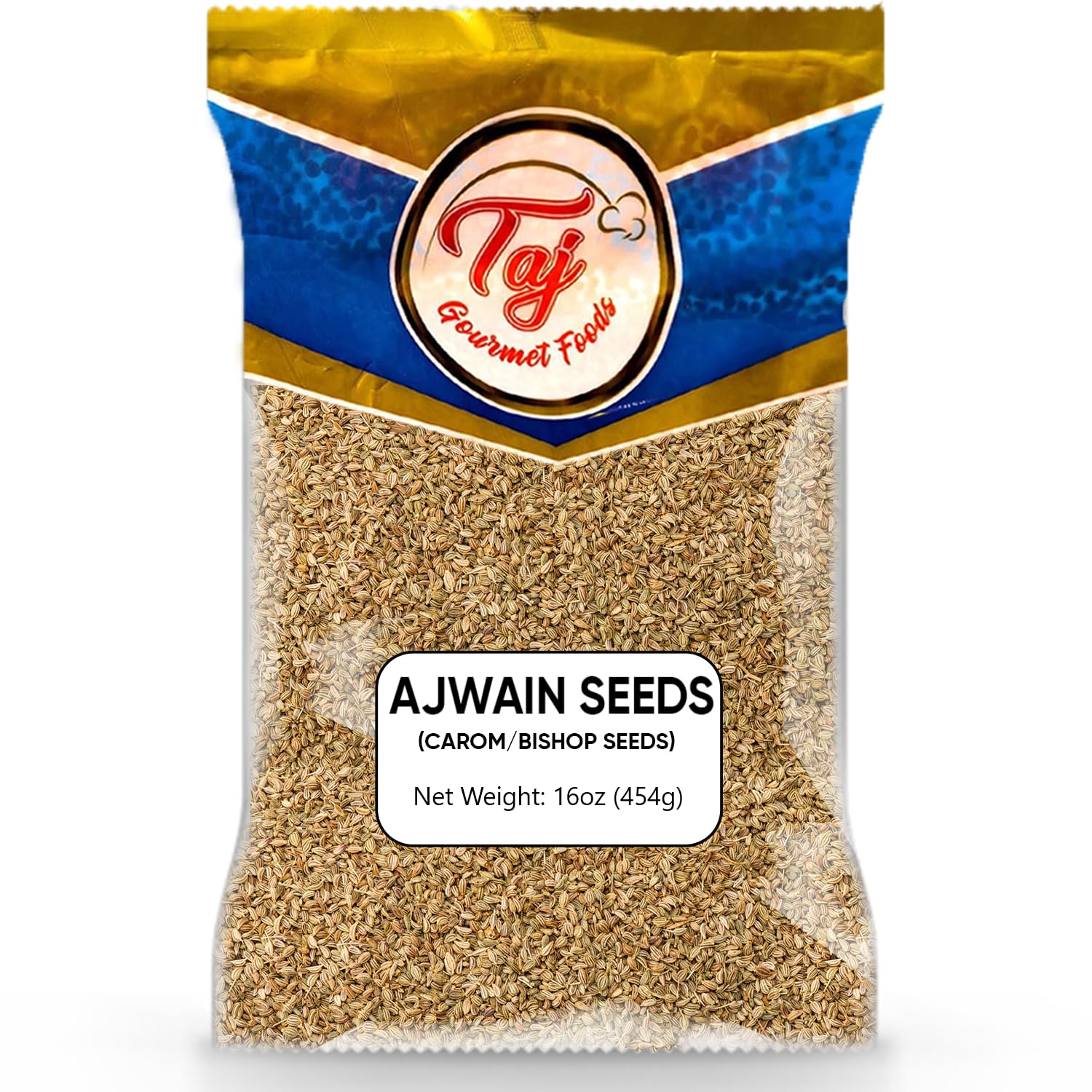 TAJ Ajwain Seeds | Whole Carom Seeds | Bishop Seeds | 16-Ounce (454g)