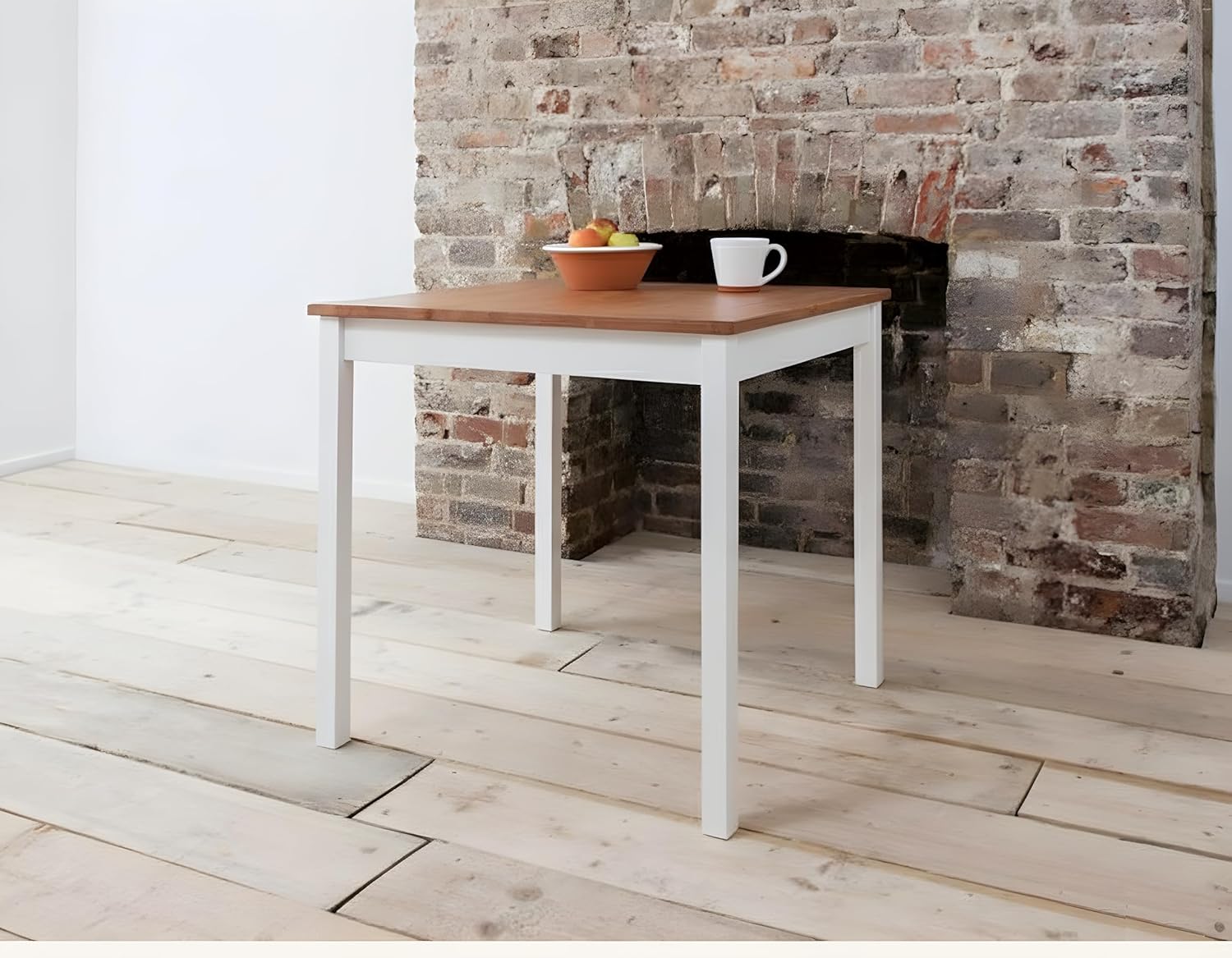 Noa and Nani Annika Bistro Table Kitchen Dining in White and Natural Pine