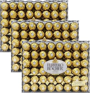 Ferrero Rocher, Diamond Halloween Value Pack - Fancy Looking, Good Taste, Great for Parties and Special Occasions - Delicious Creamy Hazelnut Filling - 3 Pack (48 ct Each), Total 144