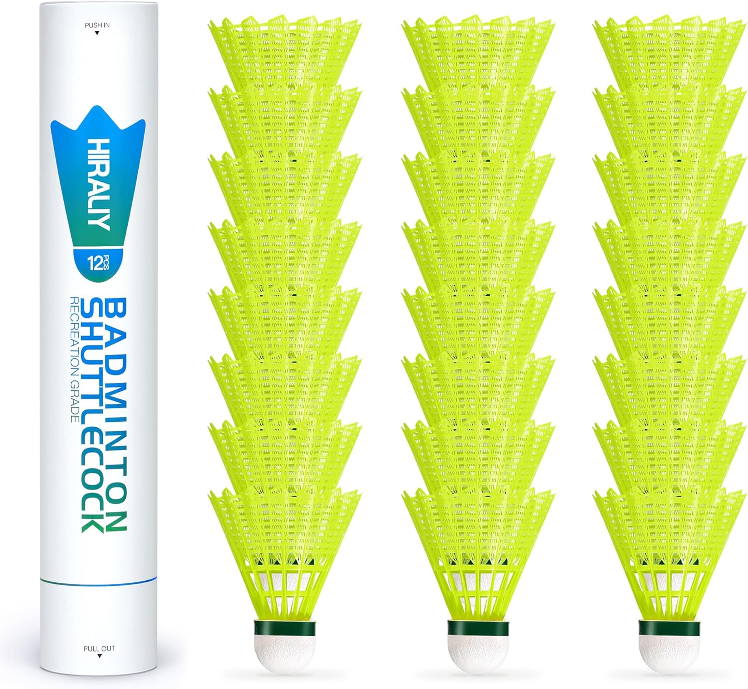 HIRALIY Badminton Birdies,Nylon Badminton Shuttlecocks with Stability Durability for Baseball Batting Practice Training,High Speed Birdie Balls for Backyards Indoor Outdoor Sports Activities