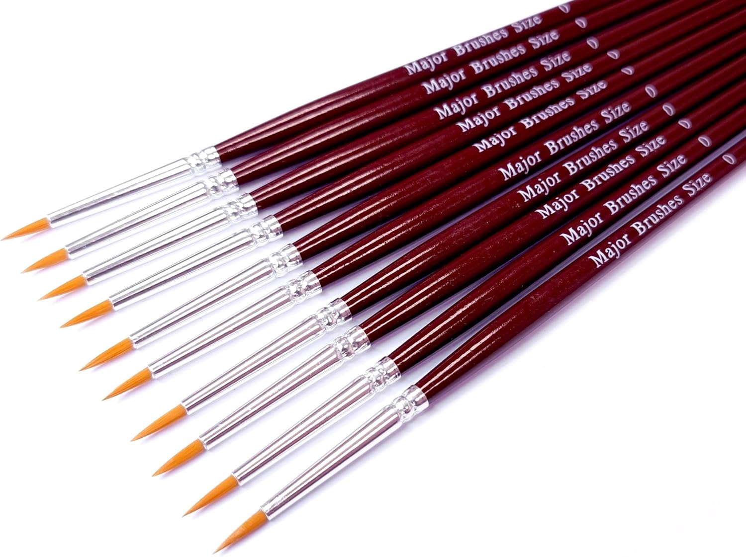 Major Brushes Sable Substitute Brush Size 0 - Set of 10