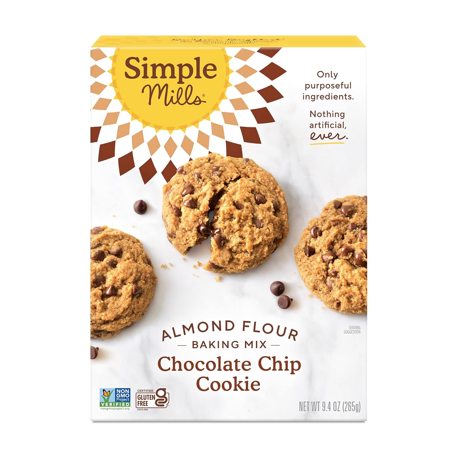 Simple Mills Almond Flour Mix, Chocolate Chip Cookie, Naturally Gluten Free, 9.4 oz