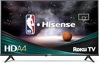Hisense 32-Inch Class A4 Series HD 720p Smart Roku TV with Alexa Compatibility (32A4HNR, 2024 Model) - Dolby Audio, Slim Bezel Design, Google Assistant