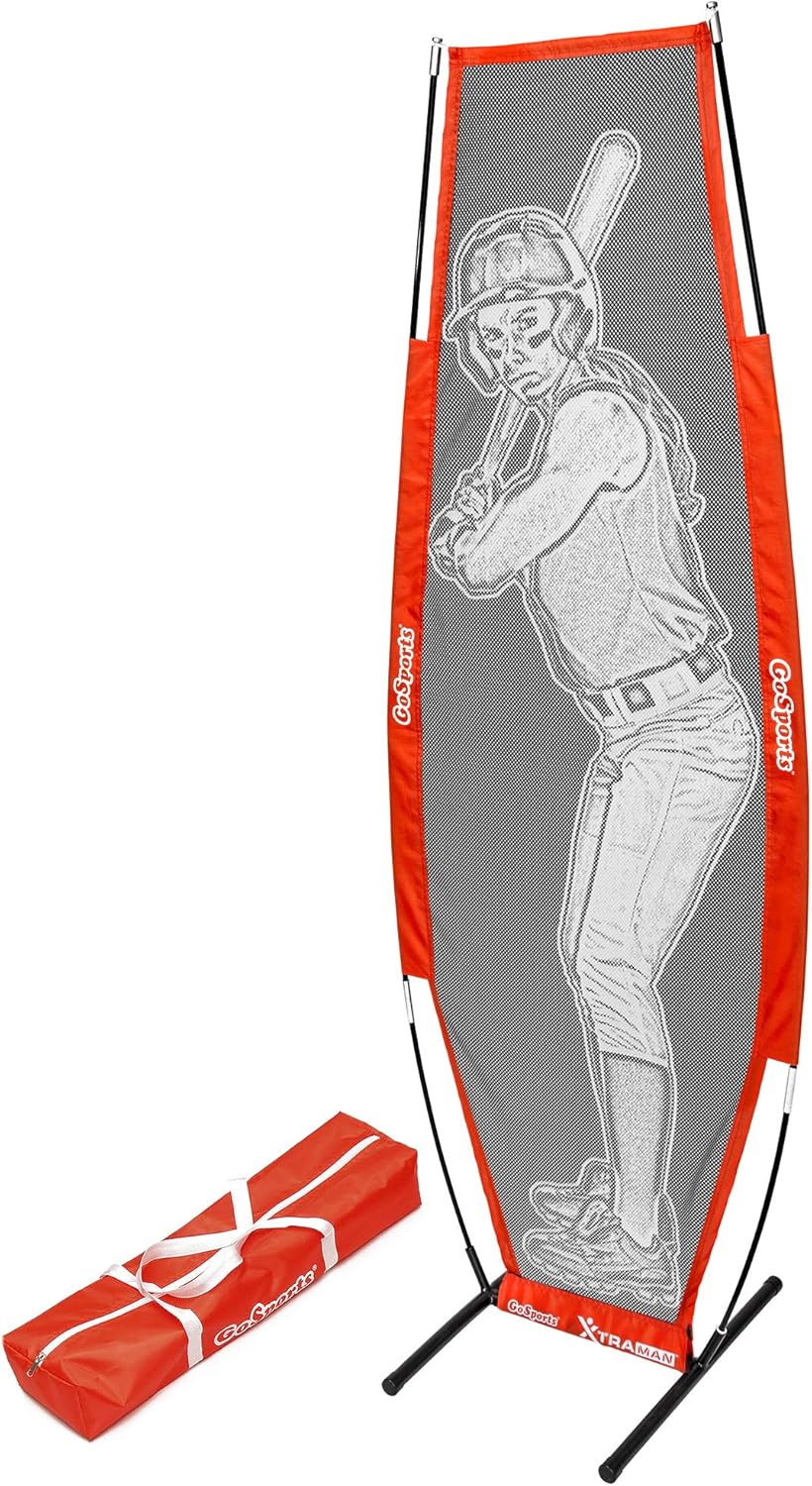 GoSports Baseball & Softball Xtraman Dummy Batter Pitching Training Mannequin - Practice Pitching Aid for Improved Accuracy and Safety