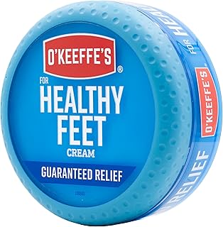 O'Keeffe's for Healthy Feet Foot Cream - 3.2 oz Jar (1 Pack) - Guaranteed Relief for Extremely Cracked, Dry Feet, Repairing Skincare, Instantly Boosts and Retains Moisture Levels