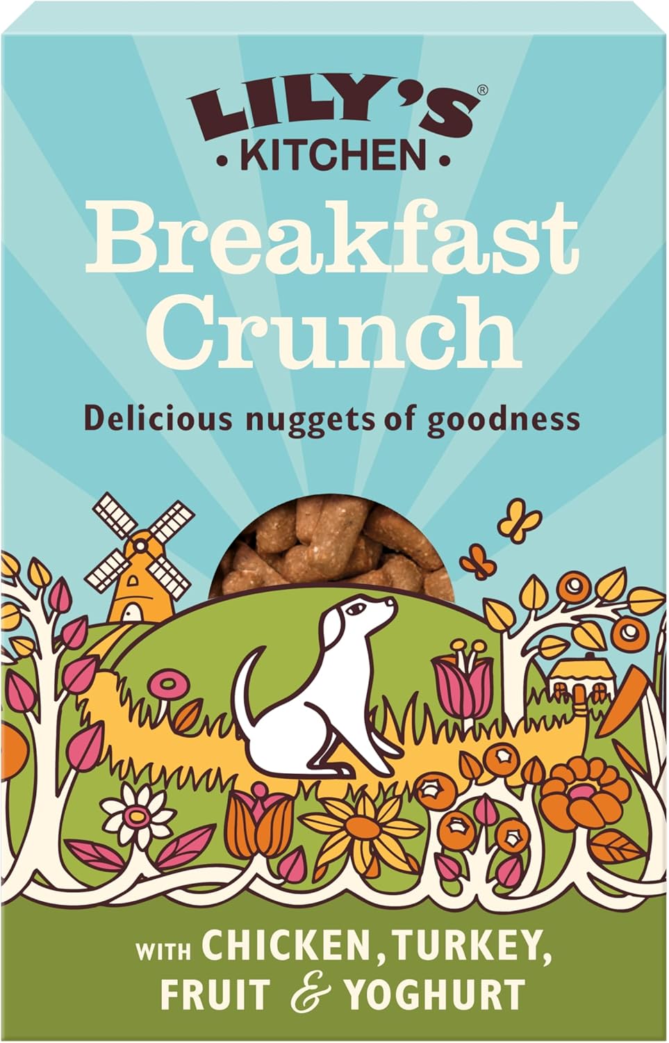 Lily's Kitchen Natural Adult Dry Dog Food - Breakfast Crunch Chicken, Turkey & Yoghurt - Complete Meal Recipes (6 Boxes x 800g)