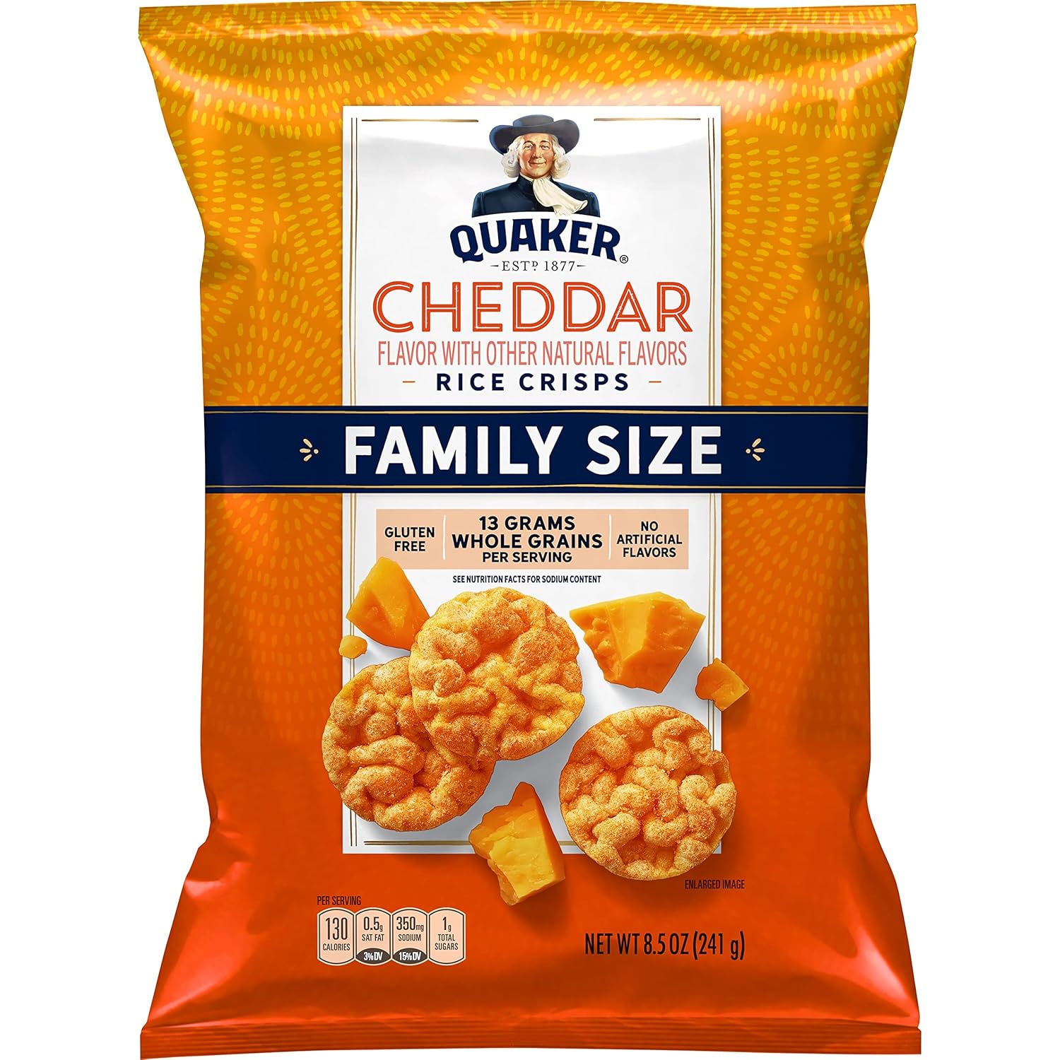Quaker Rice Crisps Cheddar, 8.5 Oz