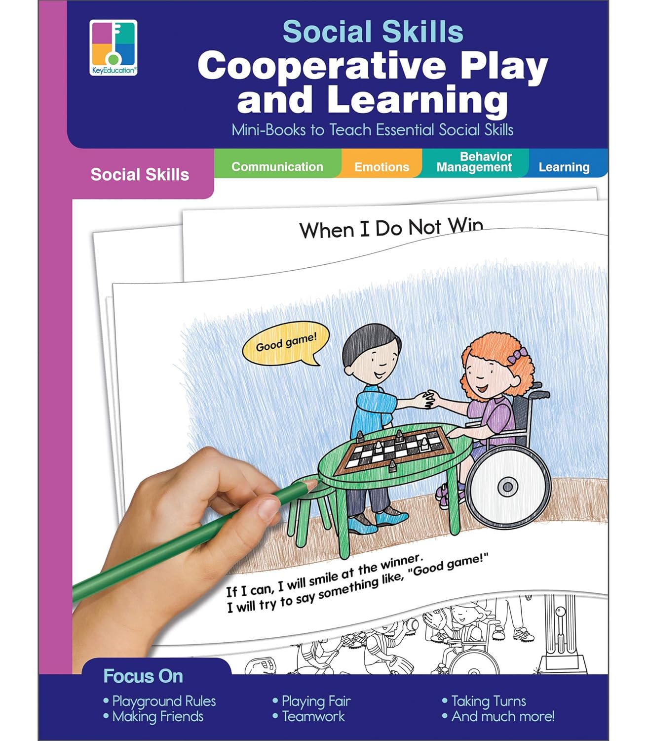 Key Education Social Skills Cooperative Play and Learning, Mini Reproducible Books Covering Teamwork, Sharing, Following Rules, Making Friends and ... Activities (Social Skills Mini-Books)