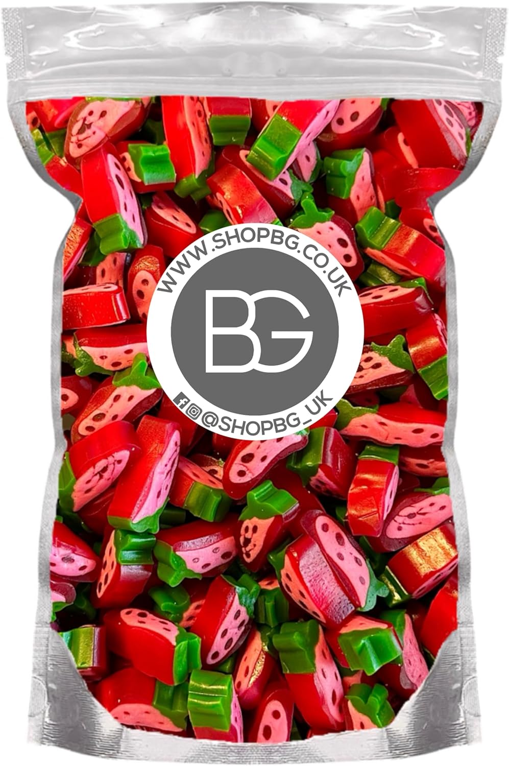 BG Pick & Mix Sweets Candy Pick n Mix Choose Your Sweetie Pouch 800g (- Strawberry Slices)