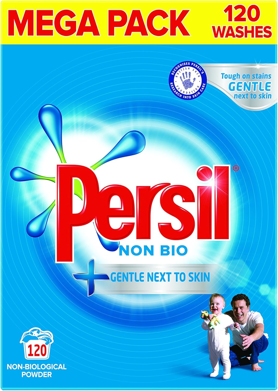 Persil Non Bio Colour Washing Powder, Clean And Fresh Fragranced Laundry Detergent For Clothes, Large Family Pack (8.4 kg)