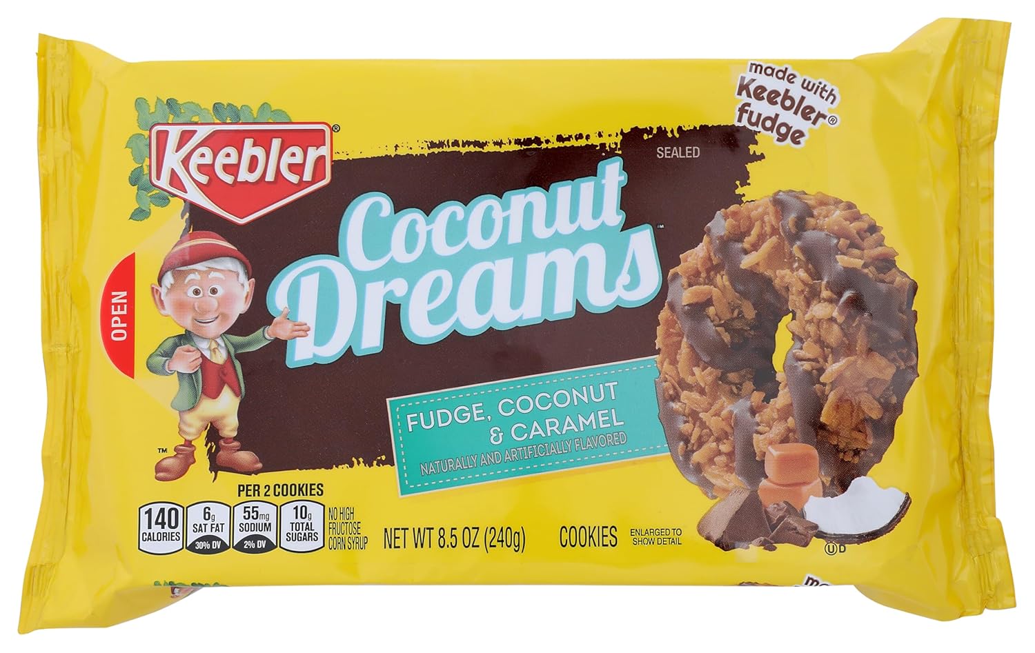 Keebler Fudge Cookies, Coconut Dreams, 8.5oz