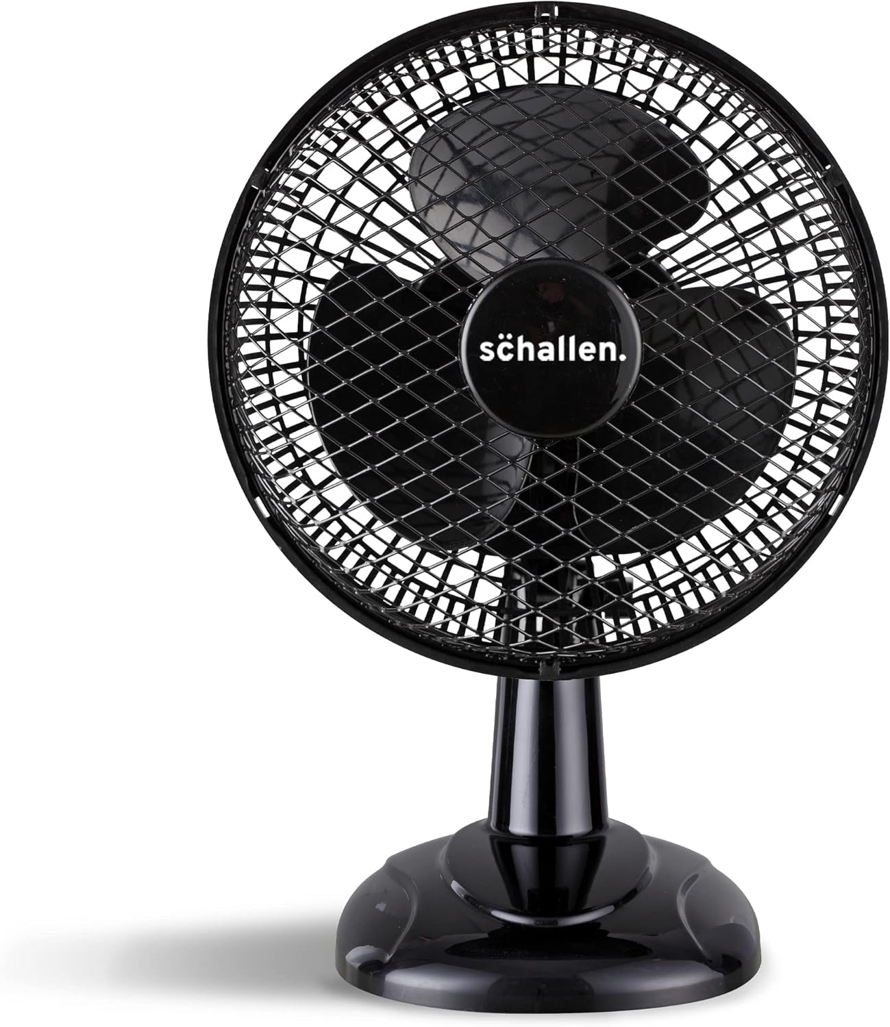 Schallen 6" Small Electric Modern Portable Air Cooling Fan with Tilt Feature for PC, Worktop, Desk, Office, Home & Travel Use (Black)