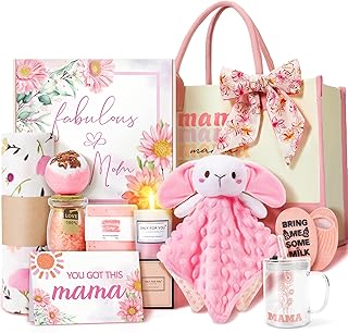 New Mom Gifts & Baby Girl Gift Set for Newborn,12PCS Baby Shower Gifts, Newborn Baby Girl Gifts,Pregnancy Gifts for Expecting Mom,New Mom Care Package After Baby, Pregnancy Gifts for Women and Baby