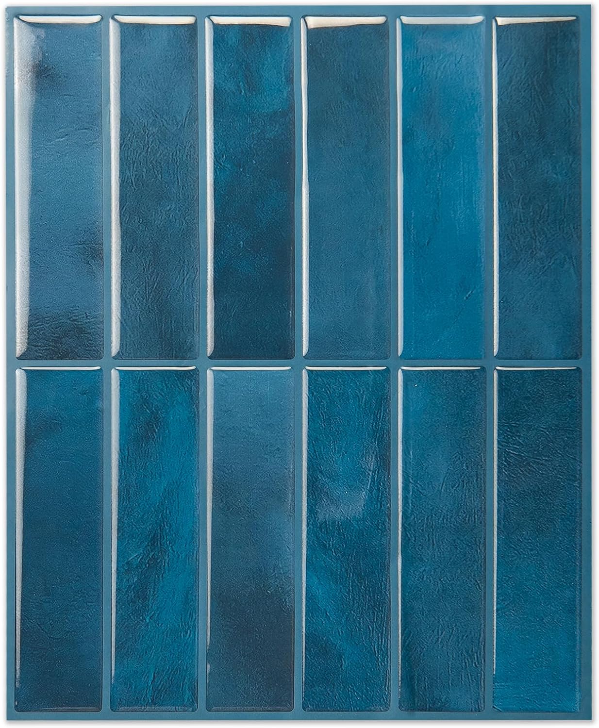 LONGKING 10-Sheet Blue Peel and Stick Backsplash Tiles for Kitchen Wall, Kitchen Backsplash Tiles, Wall Tile, Waterproof Back Splash Stick on Tiles for Bathroom
