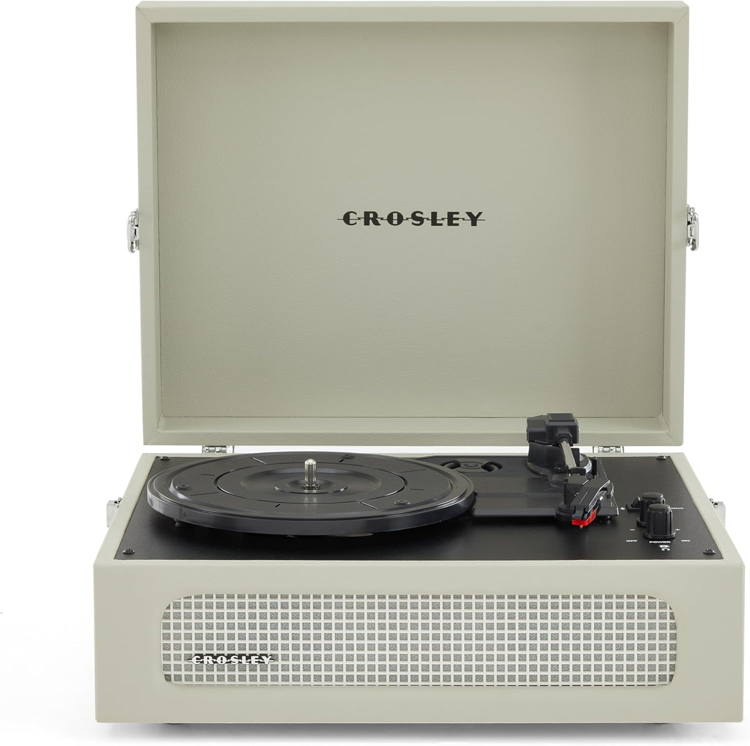 Crosley Voyager Portable Turntable - Bluetooth Record Player, 3-Speed Suitcase Vinyl Player, Home Turntables for Vinyl Records, Built in Stereo Speakers & Bluetooth Receiver, AUX Input, Dune