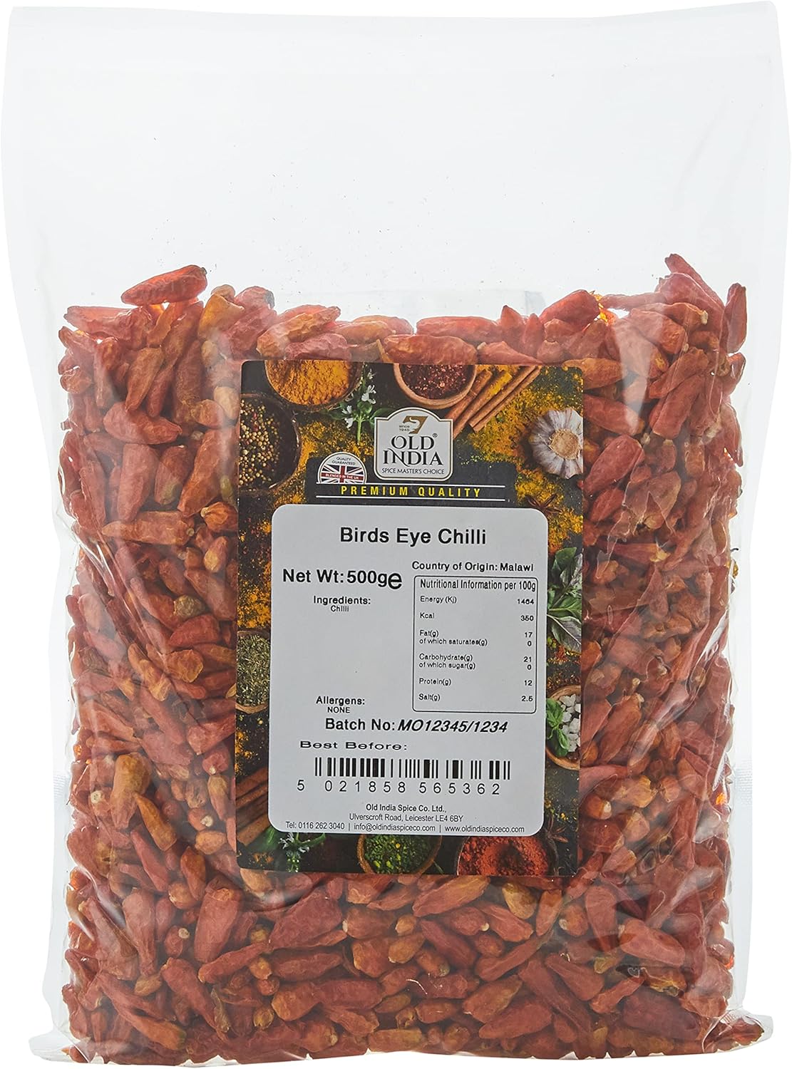 Old India Birds Eye Chilli 500 g