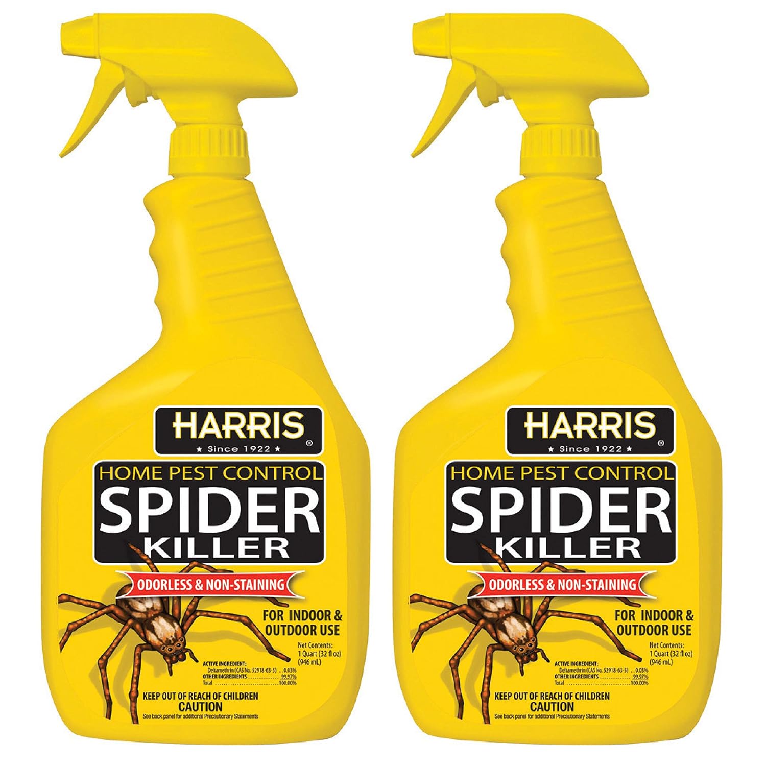 Harris Spider Killer, Liquid Spray with Odorless and Non-Staining Formula (32oz, 2-Pack)
