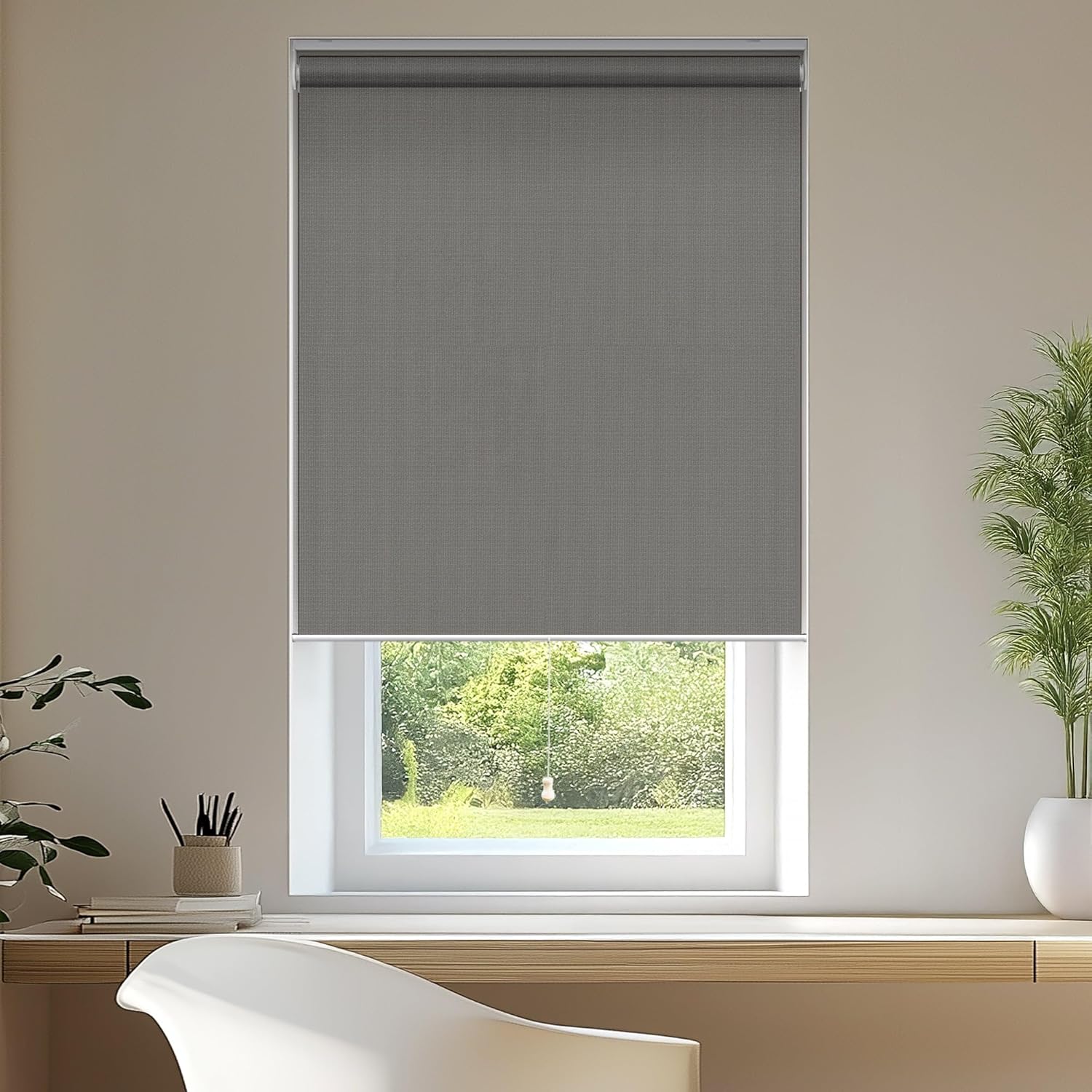 CHICOLOGY Roller Window Shades, Window Blinds, Window Shades for Home, Roller Shades, Window Treatments, Window Blinds Cordless, Door Blinds, Urban Grey (Light Filtering), 41"W X 72"H