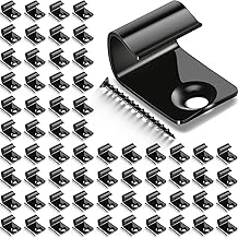 304 Stainless Steel Start Clips Black Deck Clips Universal Decking Clips with Decking Screws for Composite Deck Boards, Hidden Fasteners (80 Pack)