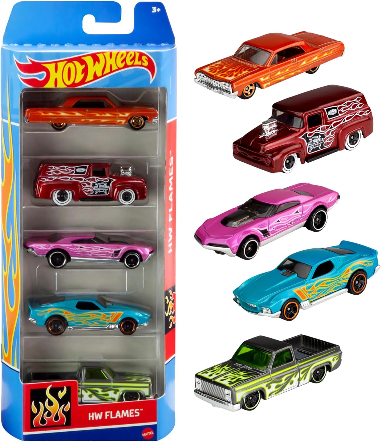 Hot Wheels Monster Trucks Remote Control Car, HW Transforming Rhinomite in 1:12 Scale with 1:64 Scale Race Ace Toy Truck, Converts into Launcher, Connects to Orange Track, HPK27