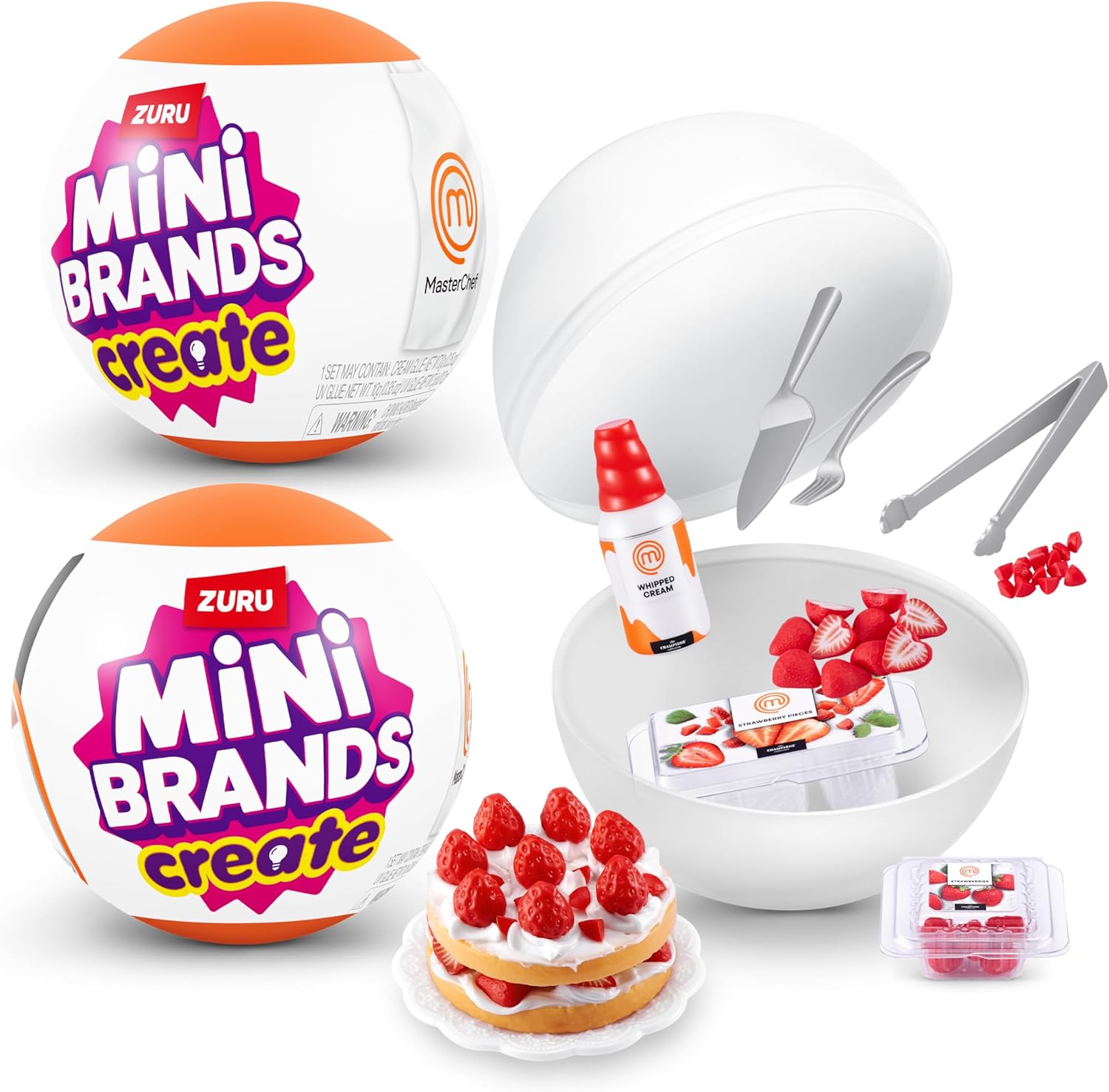 Mini Brands Master Chef Series 1 (2 Pack) - Collect and Create 11 MasterChef Dishes, DIY Resin Play, Non-Edible Collectible