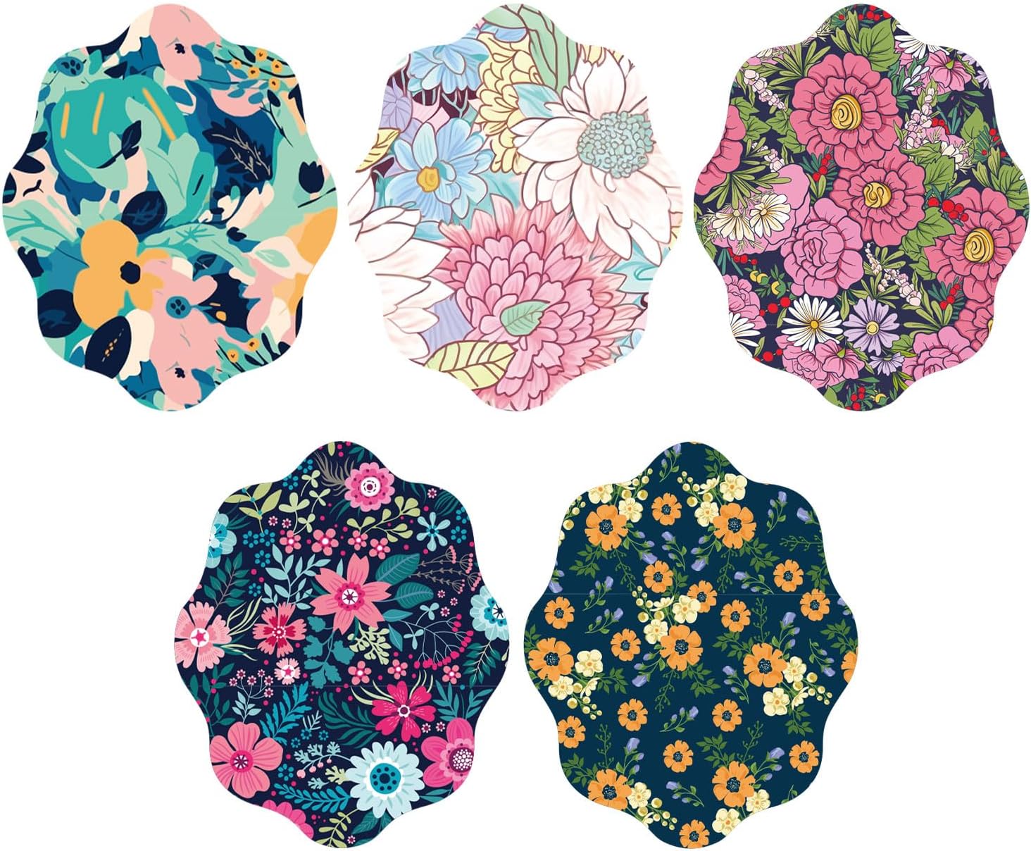 Tinoaly 25pcs Sensor Stickers for Libre 2/3, Flower Pattern Plus Sensor Covers Waterproof Overpatch Adhesive Patches CGM Monitor Patch Accessories Compatible with Libre (5 Styles)