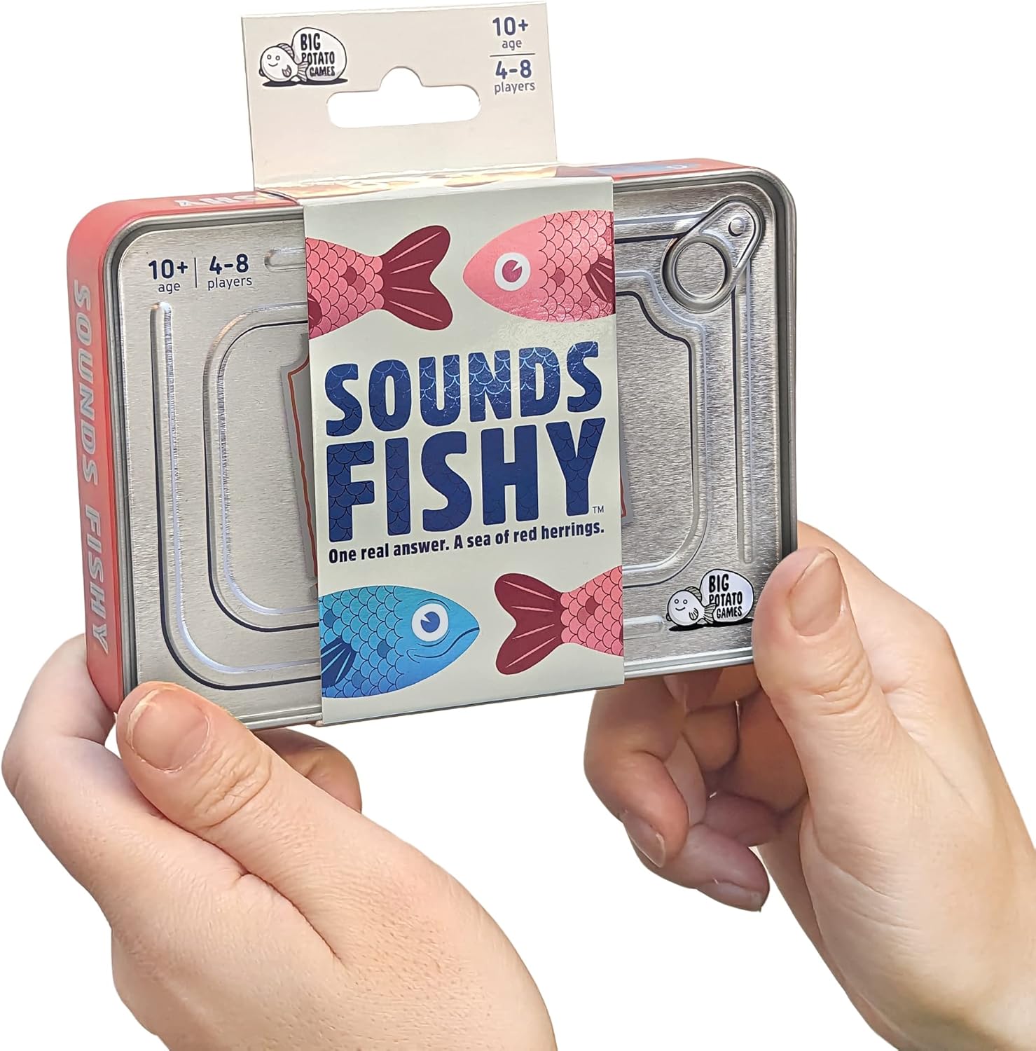 Sounds Fishy Travel Edition – Portable Trivia Party Game for Adults & Families – Great for Holidays, Garden Parties & Road Trips – Fun for 4–8 Players