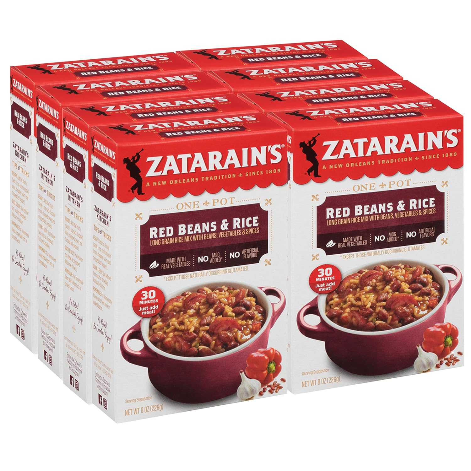 Zatarain's Red Beans & Rice, 8 oz (Pack of 8)