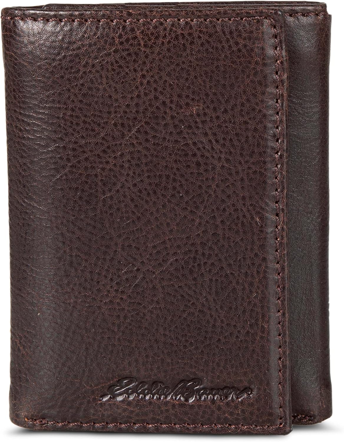 Eddie Bauer Men Signature Leather Trifold Wallet