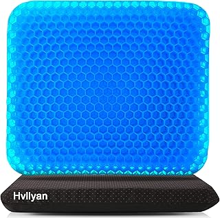 Gel Seat Cushion for Long Sitting (Thick & Extra Large), Gel Cushion for Wheelchair Soft, Gel Chair Cushion, Gel Car Seat Cushion Breathable, Gel Seat Cushion for Office Chair for Hip Pain