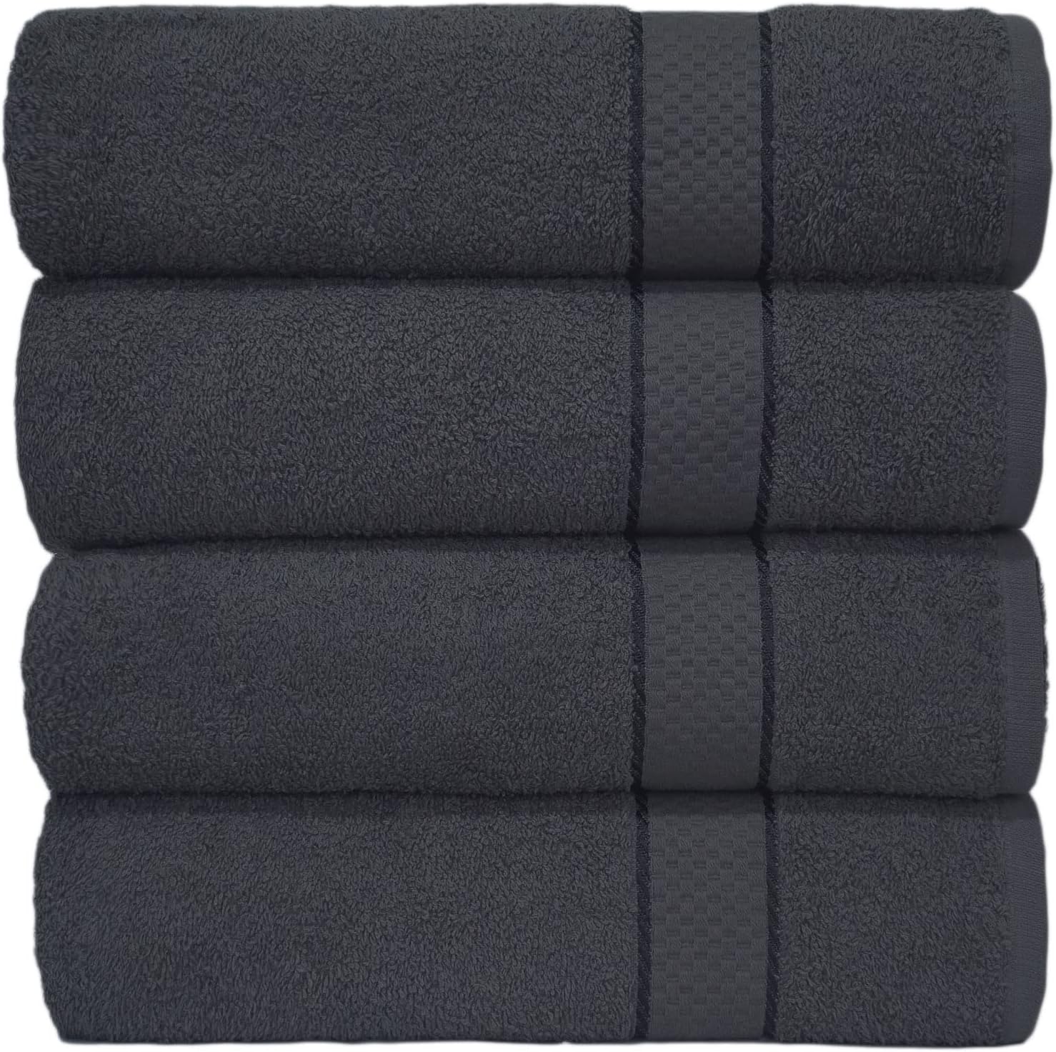 Casabella Luxury Pack Of 4 Bath Sheet 100% Egyptian Cotton Super Soft towel_Grey