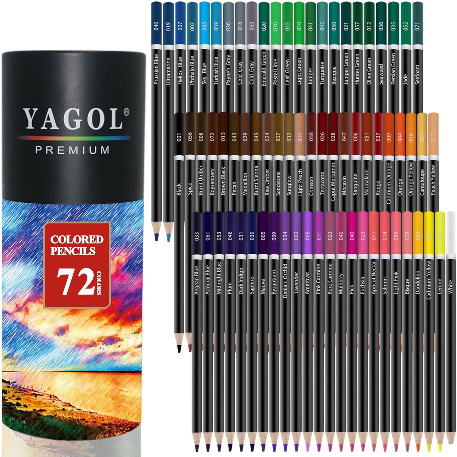Colored Pencils for Adult Coloring Books, 72 Colored Professional Drawing Pencils, Coloring Pencils for Adults Beginners Teen & Pro.
