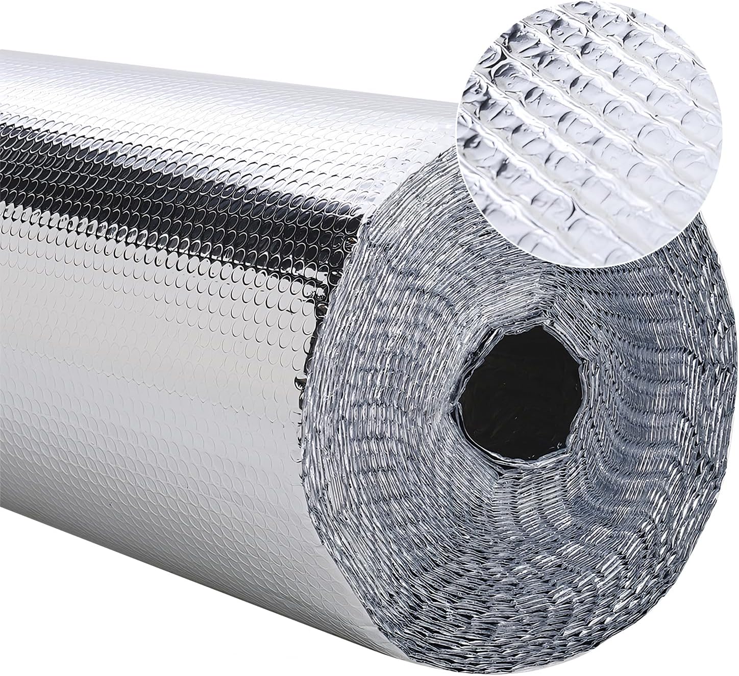 The Fellie 8.4m x 0.6m Aluminium Bubble Foil Insulation Roll, Radiator Foil Insulation, Radiator Reflector Foil, Thermal Wrap Insulation Roll for Windows Floor Van Camper Wall Roof, 3mm Thickness