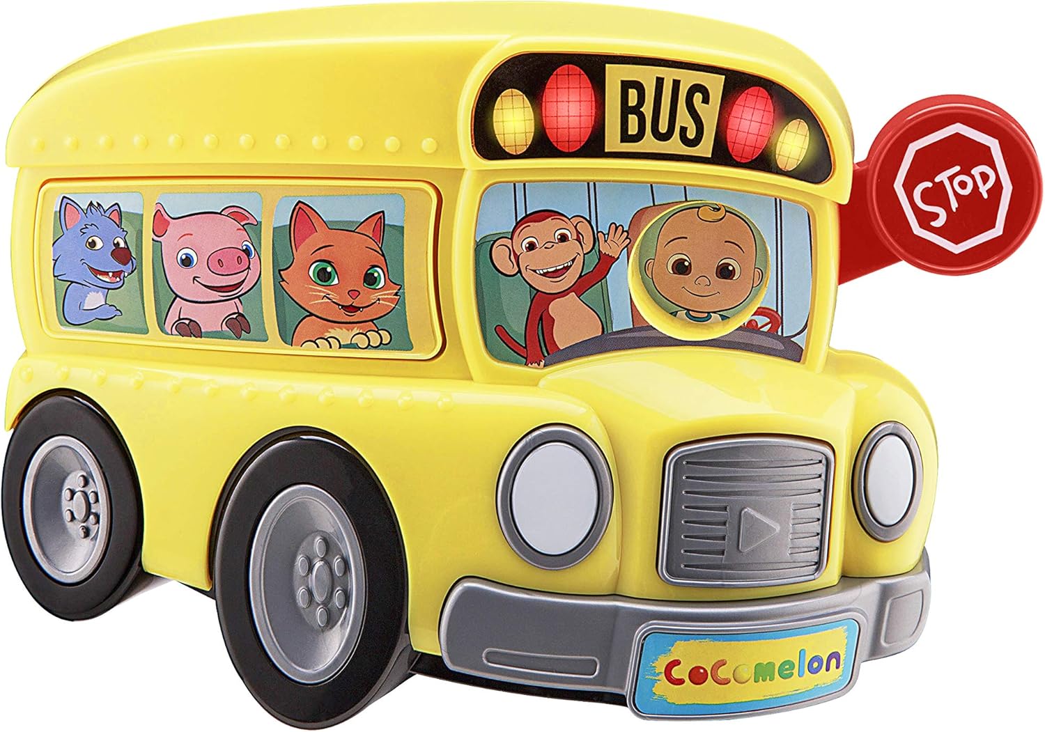 Cocomelon Musical Bus for Kids - Yellow School Bus with Built-in Cocomelon Songs and Sound Effects Fun Musical Cocomelon Toy for Cocomelon Merchandise Fans Bus Toy for Toddlers with Flashing Light