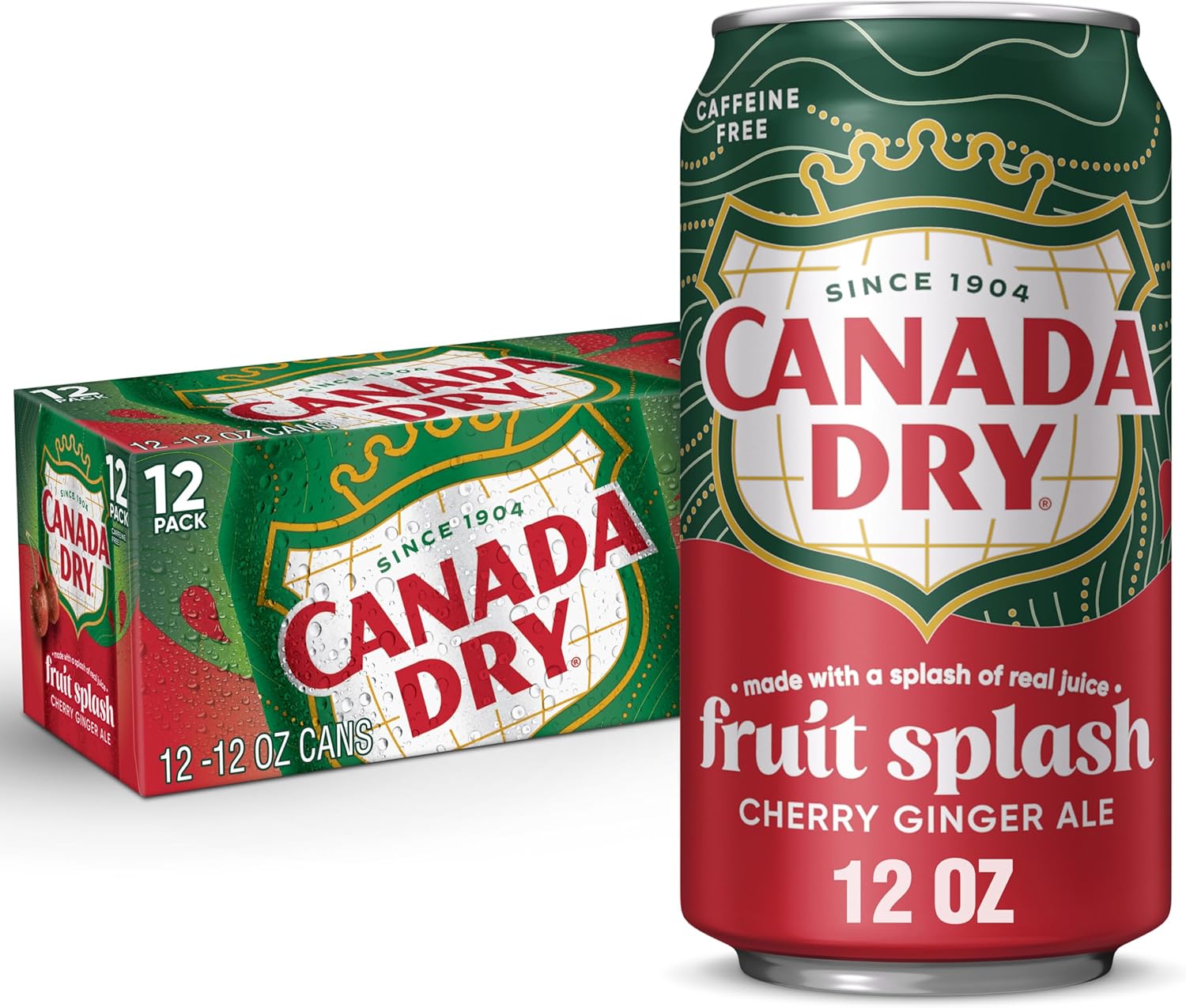 Canada Dry Cherry Gingerale Fruit Splash 340ml (Pack of 12)