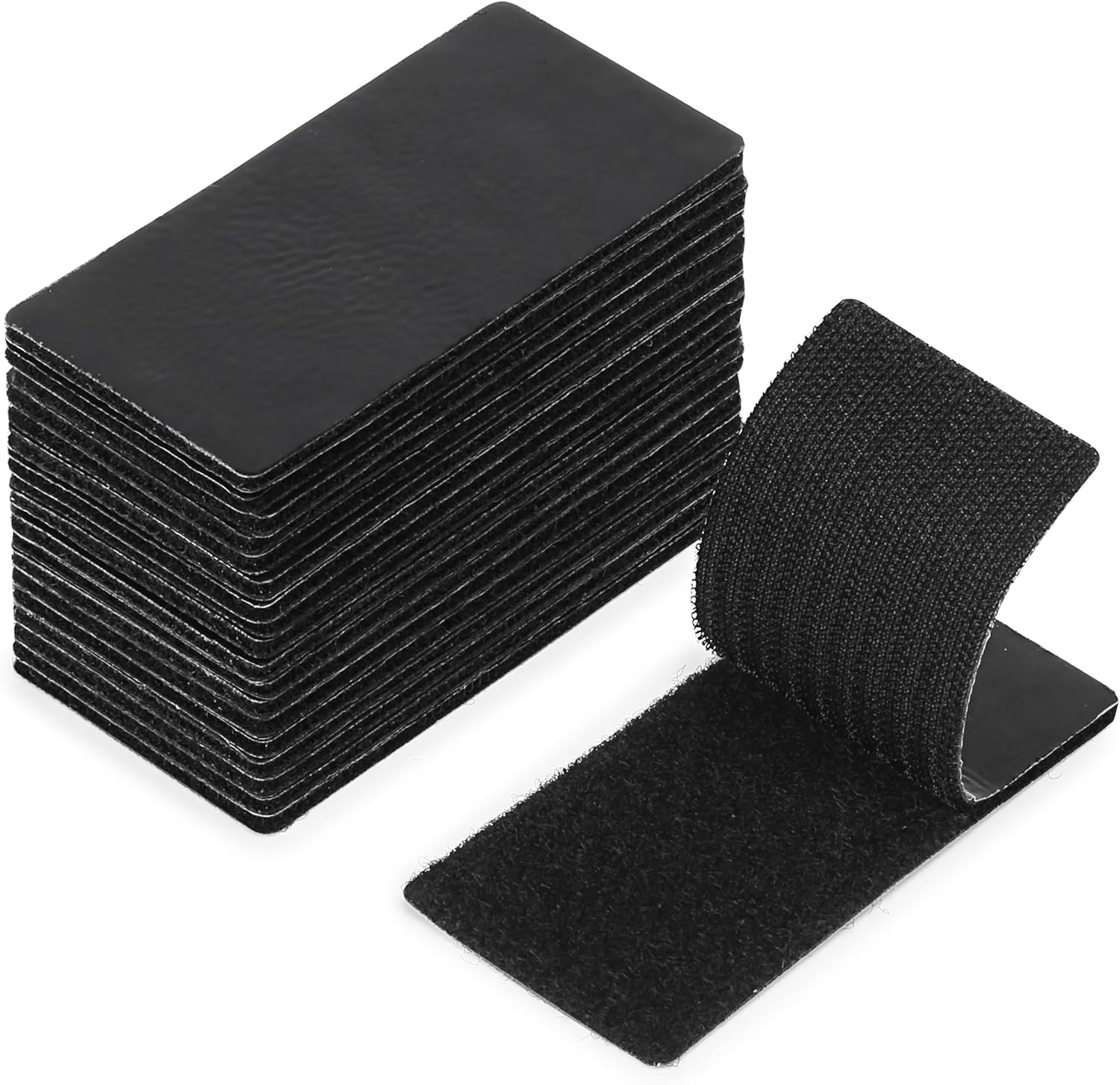 Bates 2' x 4' Heavy Duty Hook & Loop Tape, 20 pcs with Double Sided Adhesive