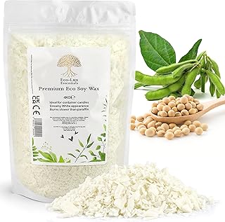 Eco-Lux Essentials Premium Eco Soy Wax, White, Vegan Cruelty Free, Candle Making from Organic Farm 100% Natural SOYA Wax (8.8, Pounds)