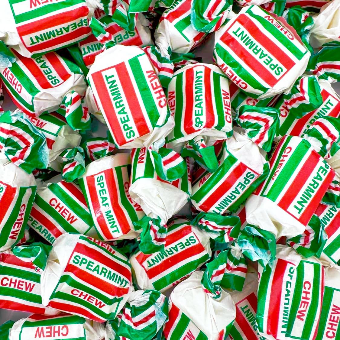 Spearmint Chews Sweets - 1 Kilo Bulk Bag - 1KG - Assorted Sweet Pick and Mix for Parties, Gifts, and Sharing.
