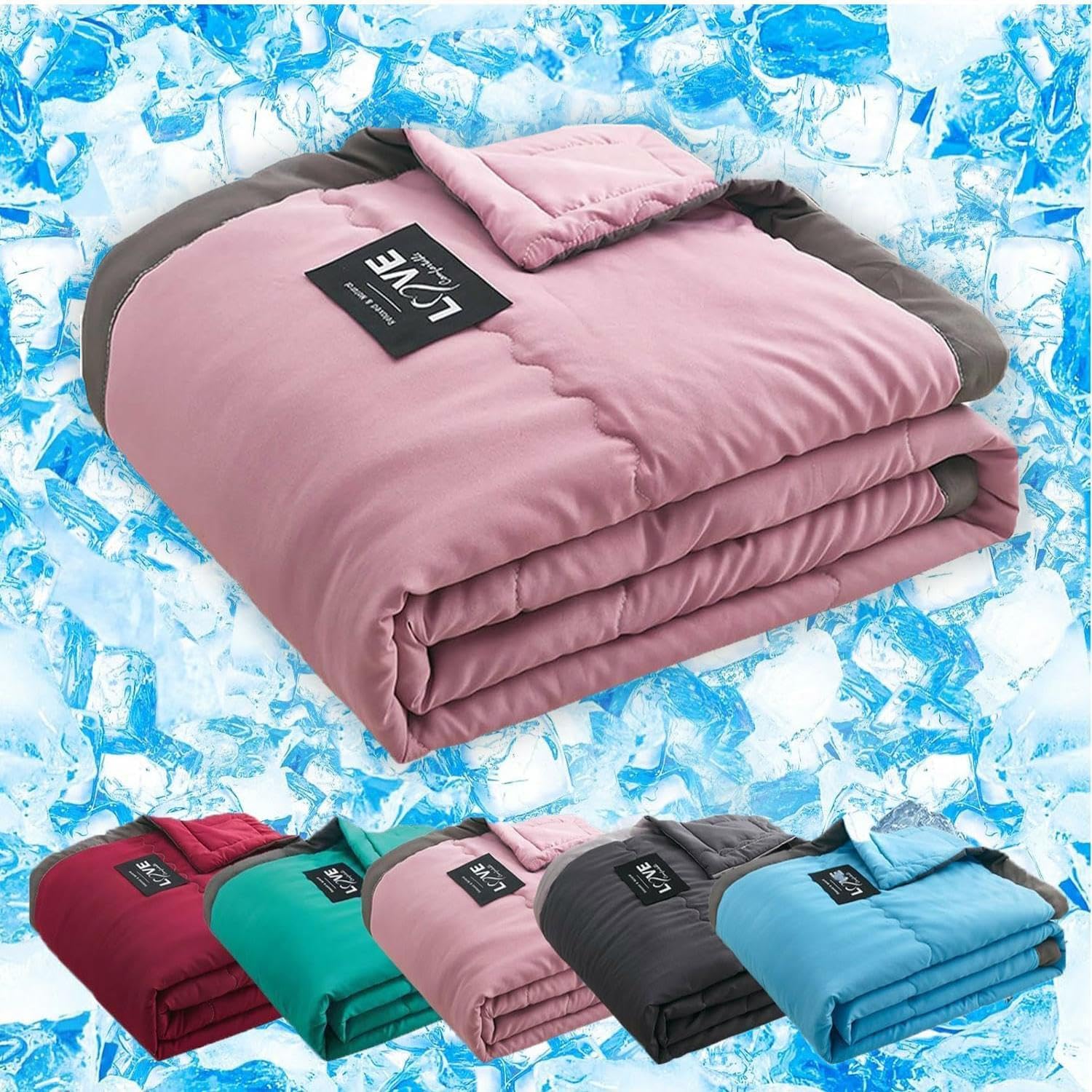 Travel Essentials Cooling Blanket for Night Sweats, Breathable Multi-size Blanket for Bed Summer Bedding Lightweight Cooling Sheets