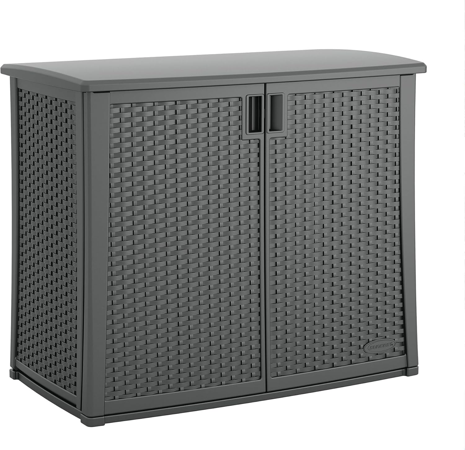 Suncast Lockable Outdoor Cabinet Storage for Patio, Garden and Backyard, 97 Gal, Cool Gray
