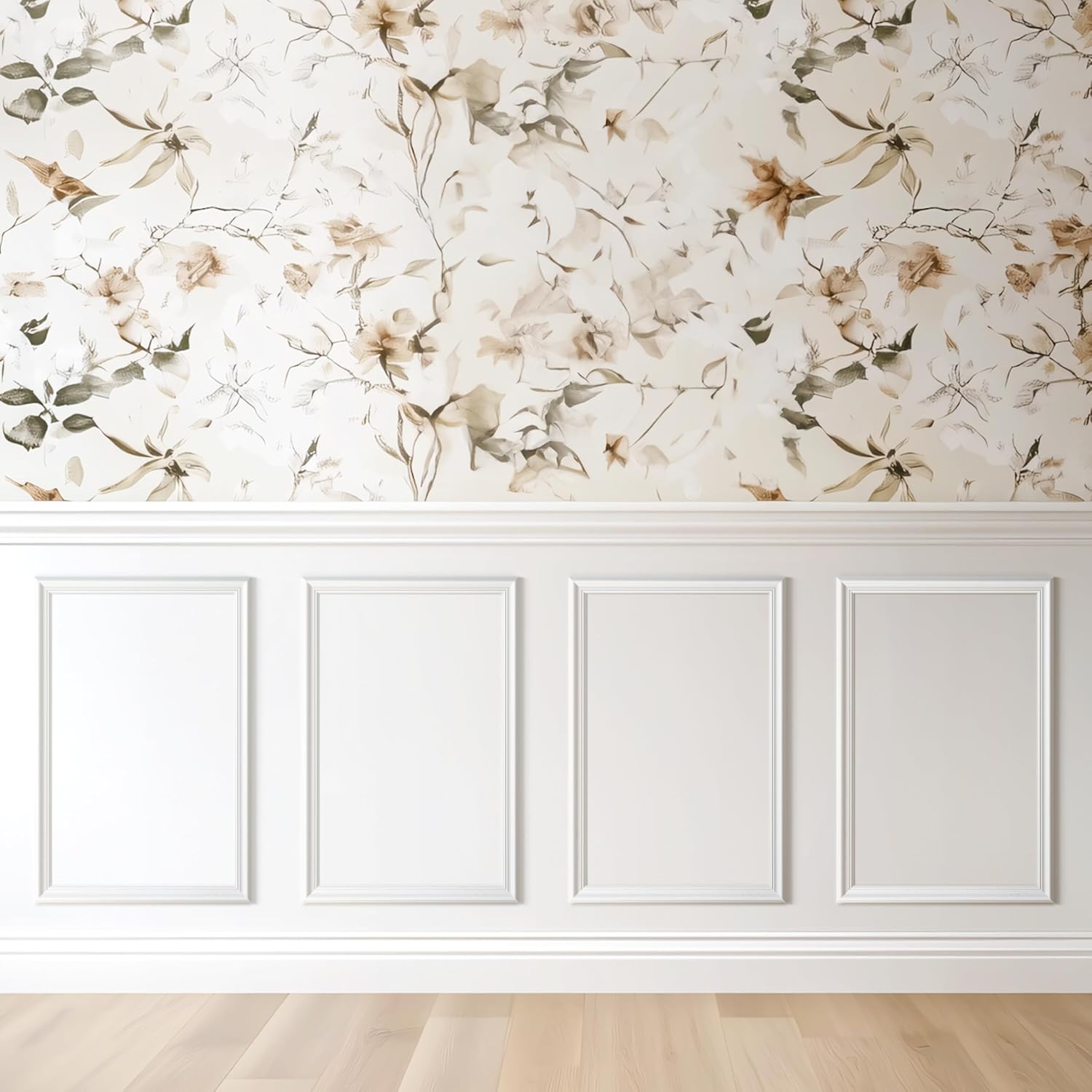 Peel and Stick Wall Molding Kit, Accent Wall Panels for Interior Wall Decor with Double-Sided Tape, 4 Set Pre-Cut PS Wainscoting Panels (16 * 24 in)
