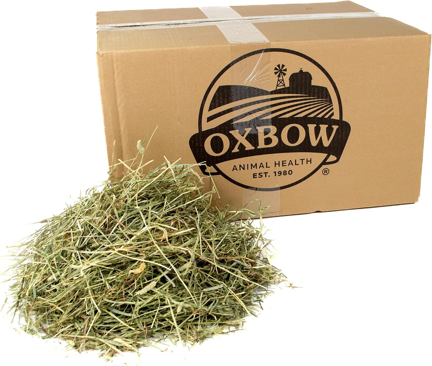 Oxbow Animal Health Western Timothy Hay - All Natural Hay for Rabbits, Guinea Pigs, Chinchillas, Hamsters & Gerbils- Made in the USA- Fiber Rich- Veterinarian Recommended - 25 lb. Bulk Size