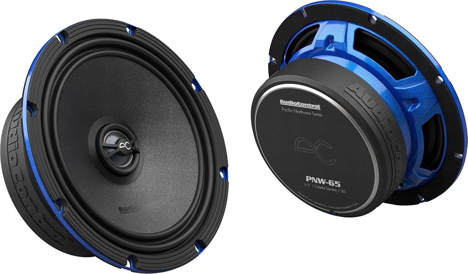 AudioControl PNW-65 Car Audio Coaxial Speakers, 6.5-inch, Black and Blue