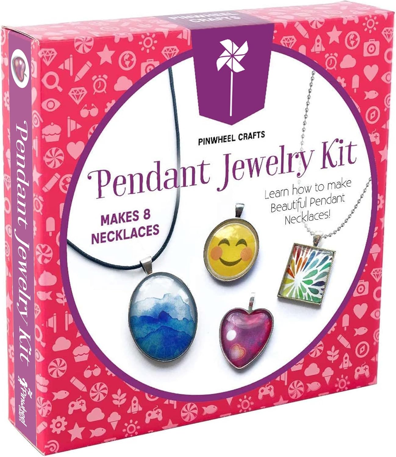 Pendant Necklace Making Kit for Girls and Teens - Jewelry Making Supplies DIY Arts and Crafts for Kids to Create Personalized Jewelry, Beautiful Gifts Jewelry Making Kit for Girls 8-12